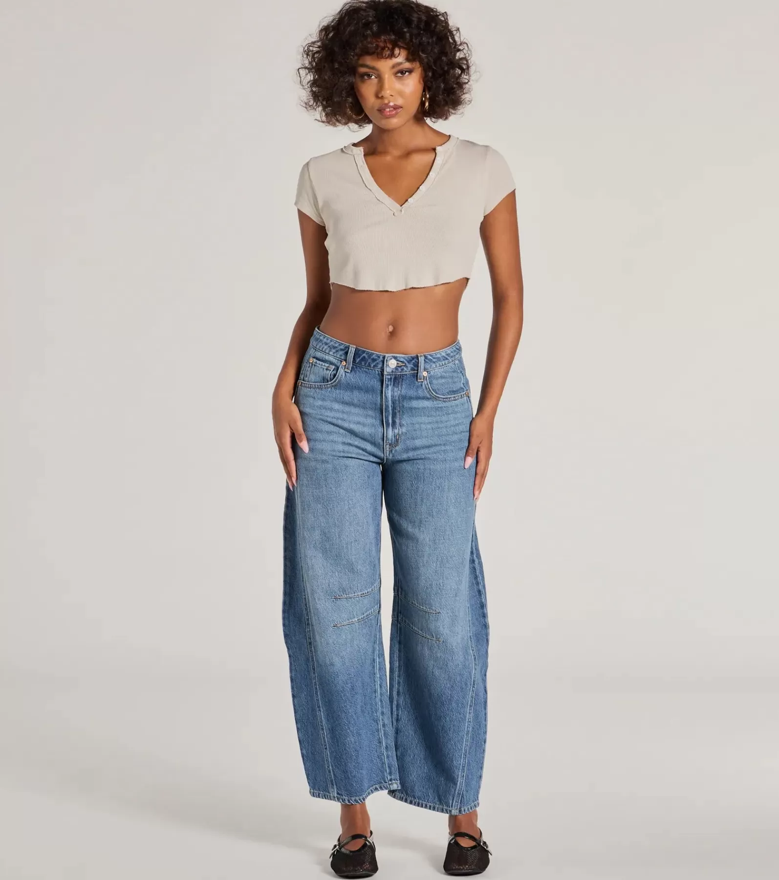 Windsor Pants | Jeans*The Classic Mid-Rise Barrel Leg Denim Jeans