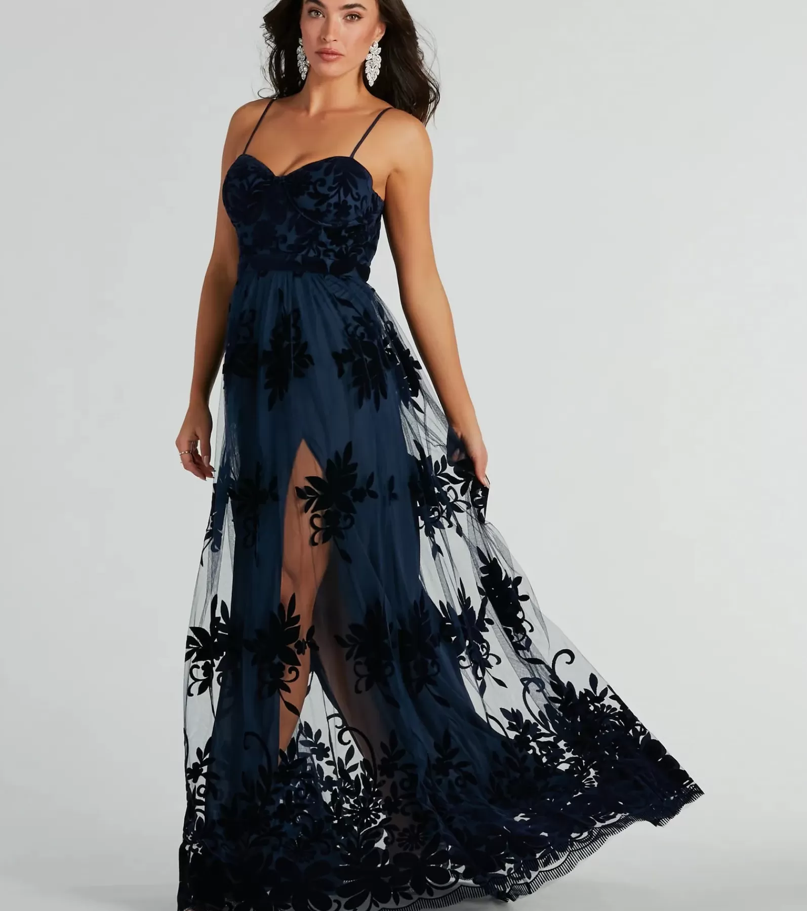 Windsor Ball Gowns*Thelma Sweetheart A-Line Velvet Tulle Dress