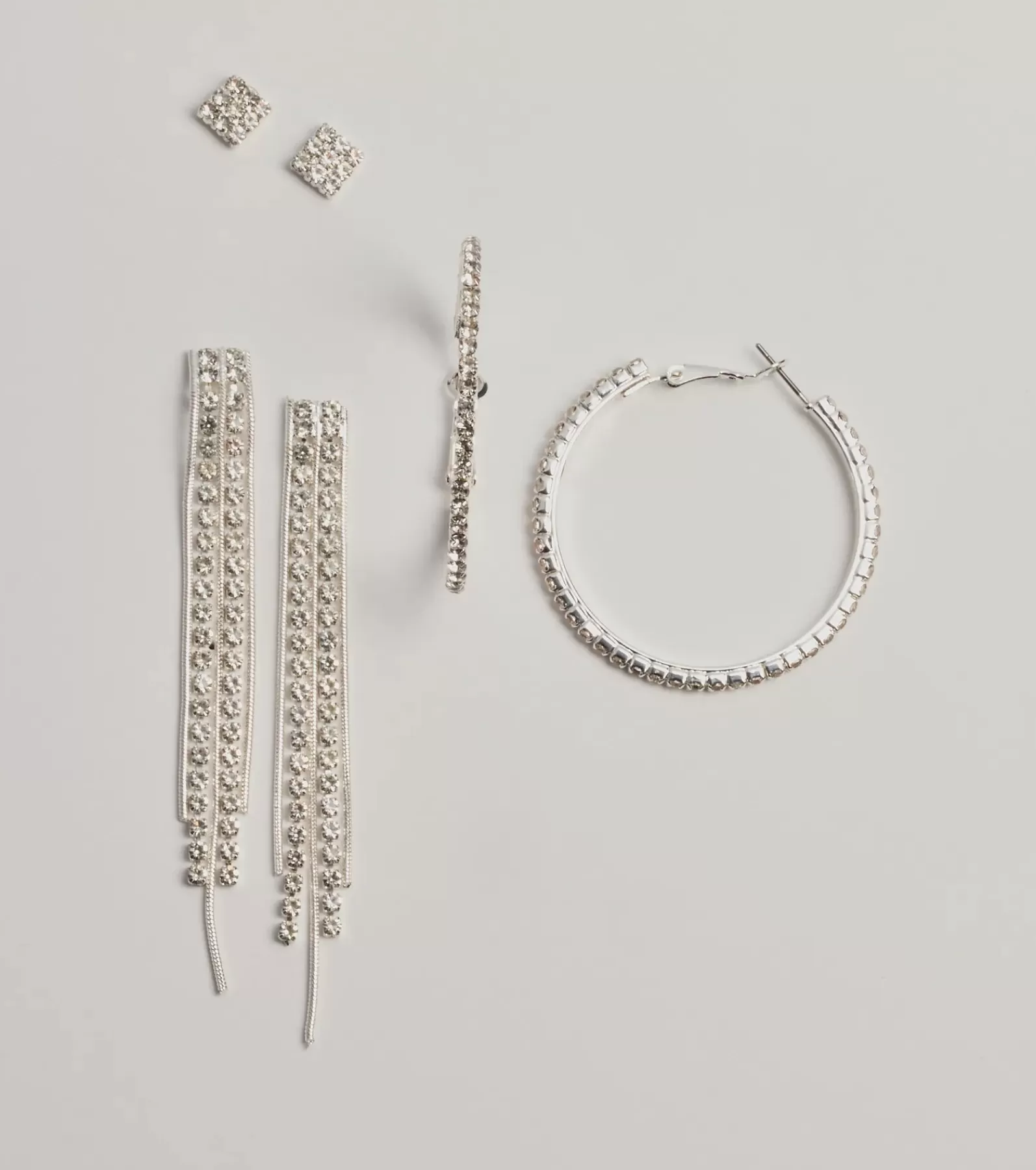 Windsor Earrings | All Accessories*Time To Shine Rhinestone Three-Pack Earring Set