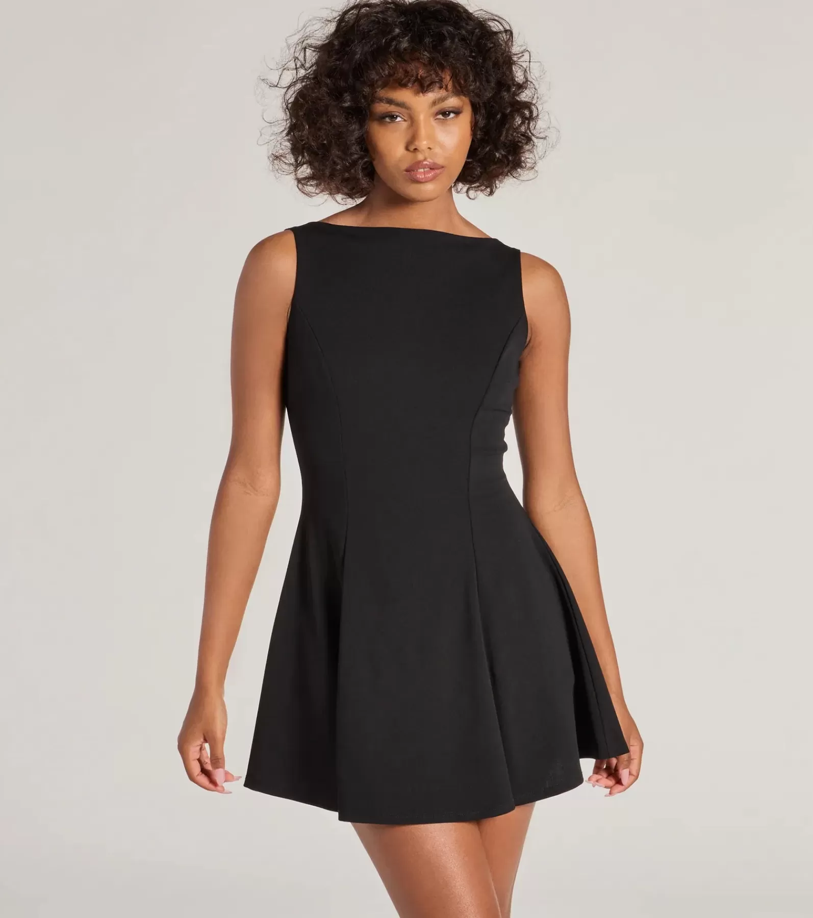 Windsor Skater Dresses*Timeless Elegance Boat Neck Crepe Skater Dress