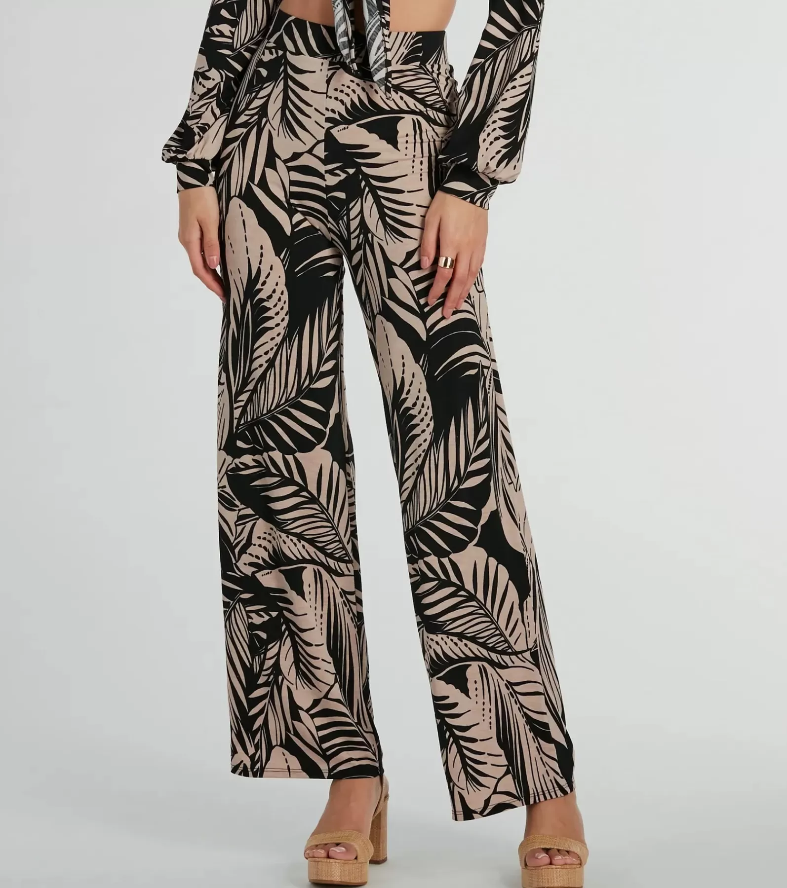 Windsor All Matching Sets | Pants*Tropical Day Dream High-Rise Wide Leg Pants
