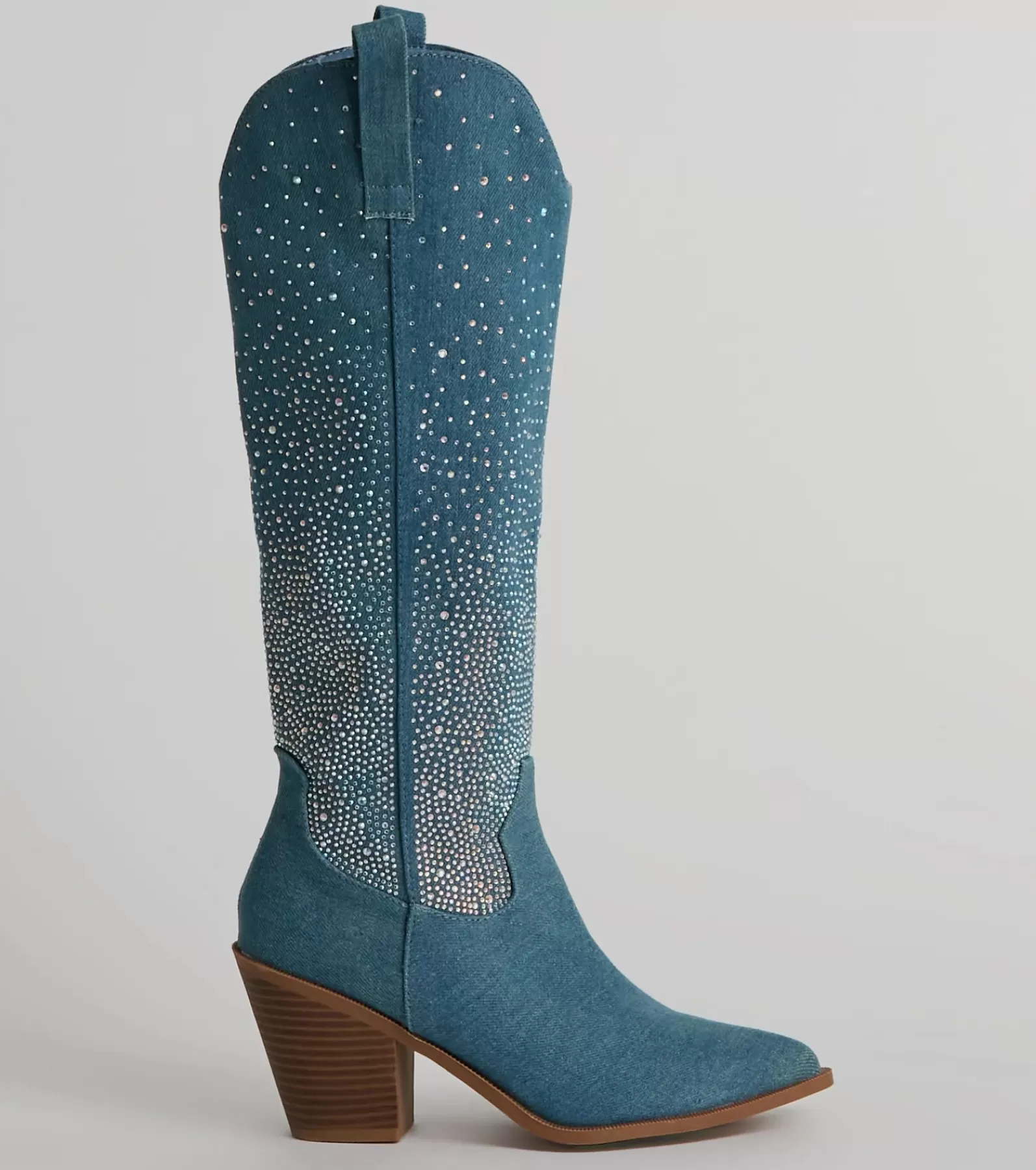 Windsor Knee High Boots | Boots & Booties*Upbeat Glam Rhinestone Cowboy Boots