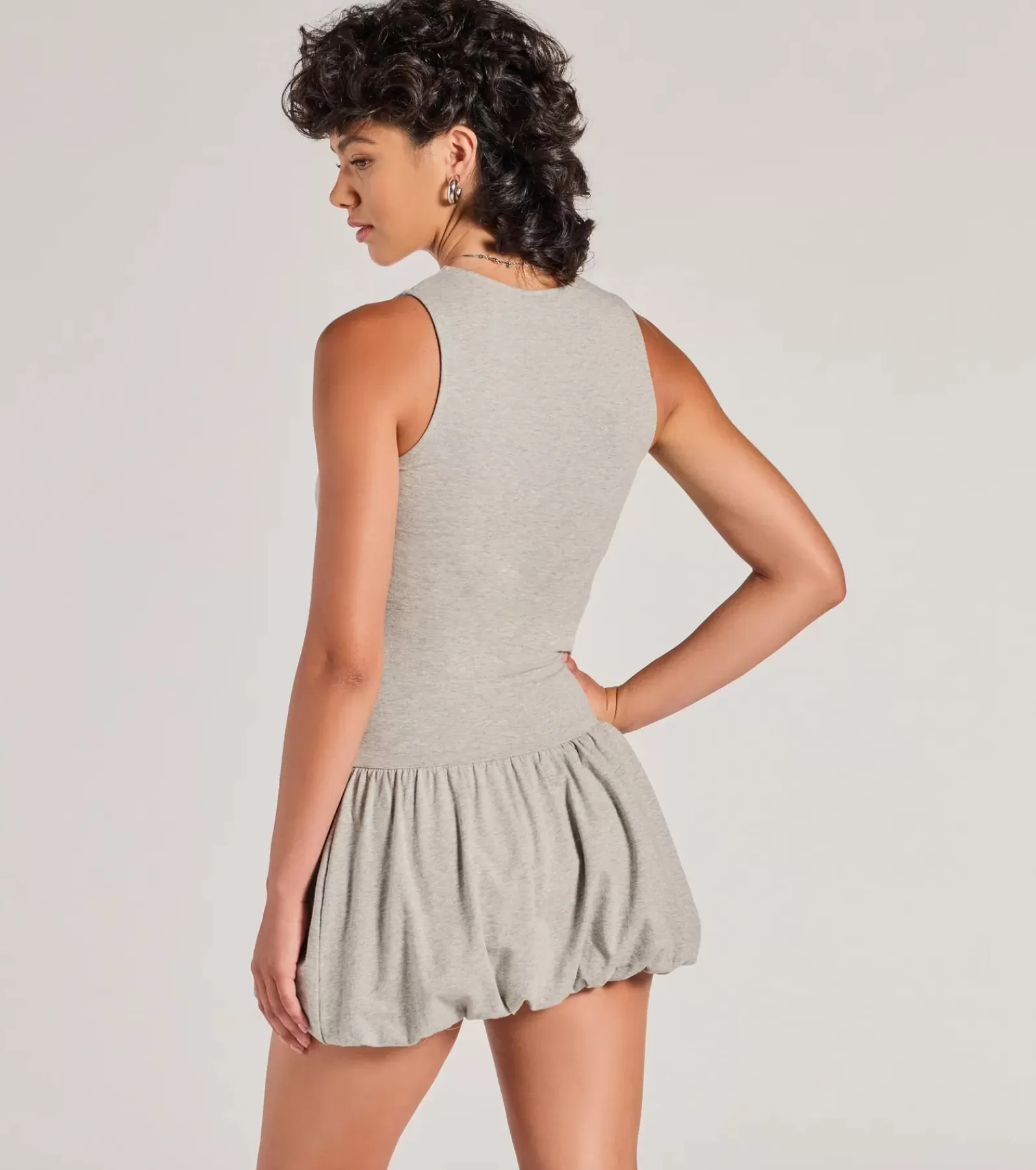 Windsor Casual Dresses*Weekend Feeling Sleeveless Bubble Hem Mini Dress