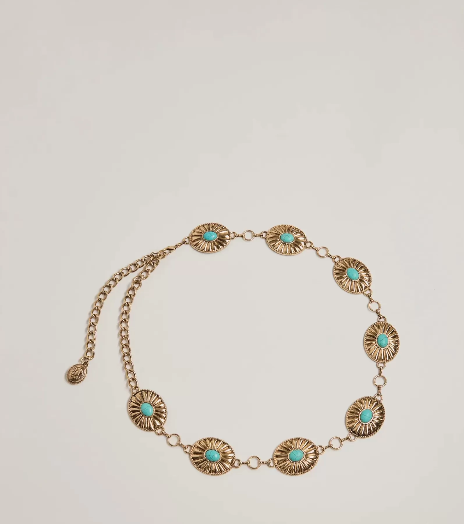 Windsor Belts | All Accessories*Western Glam Concho Chain Stone Belt