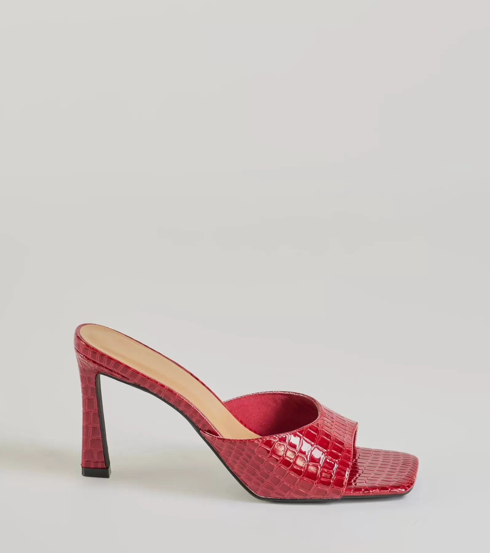 Windsor Stilettos | Sandals*Wildly Sophisticated Faux Croc-Embossed Stiletto Mules